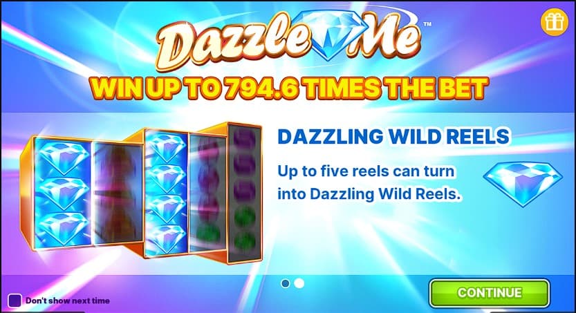 Dazzle Me Online-Spielautomat